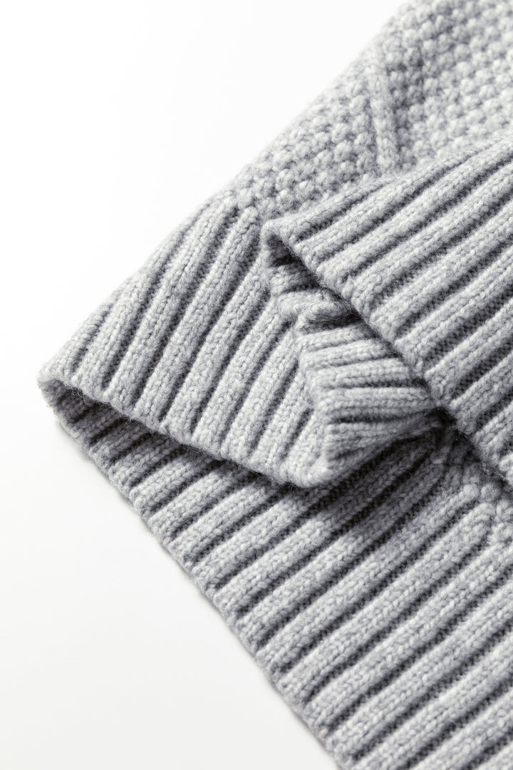 Cable Knit Drop Shoulder Loose Fit Sweater Dress