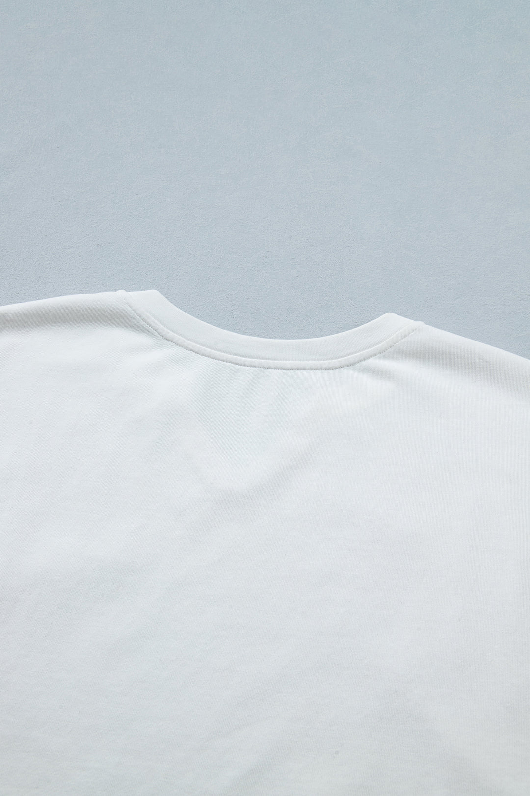 White Patriot Star Patched Notched Neck Mineral Washed Tee