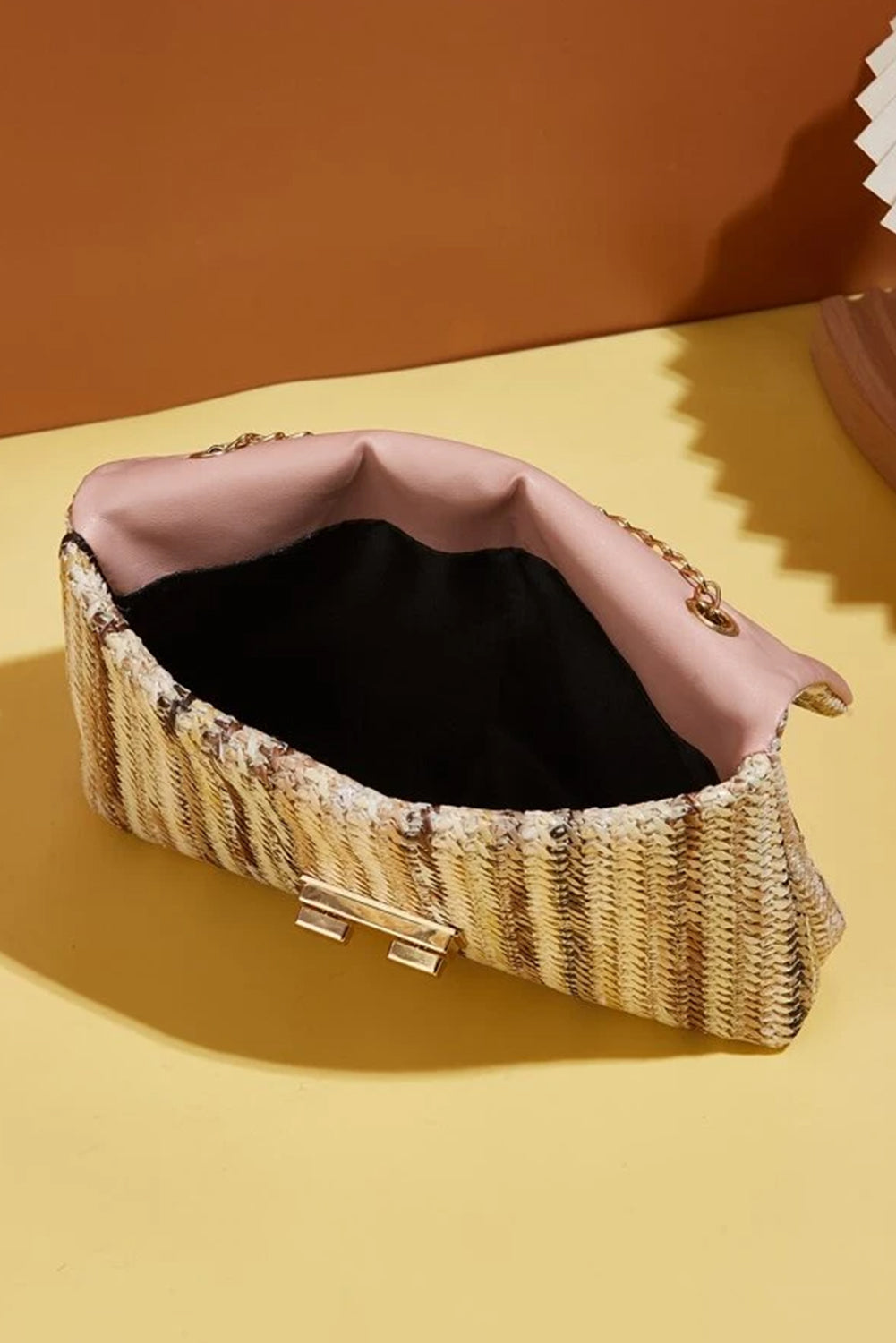 Bohemian Woven Gold Chain Shoulder Bag
