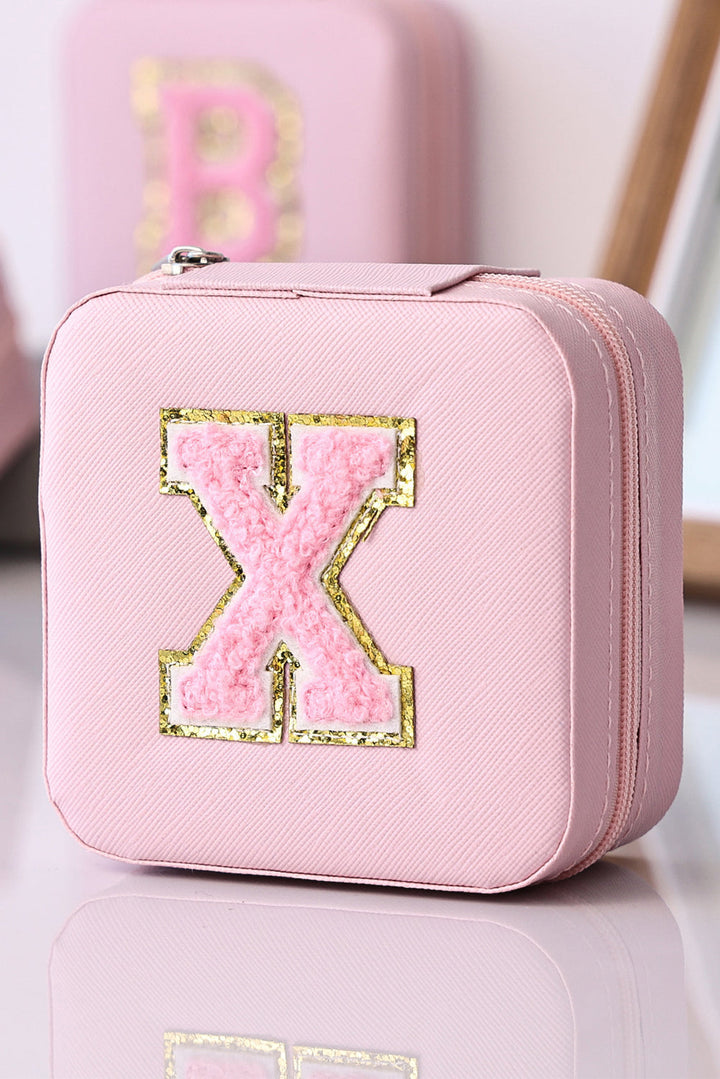 Chenille X Graphic Jewelry Case with Mirror