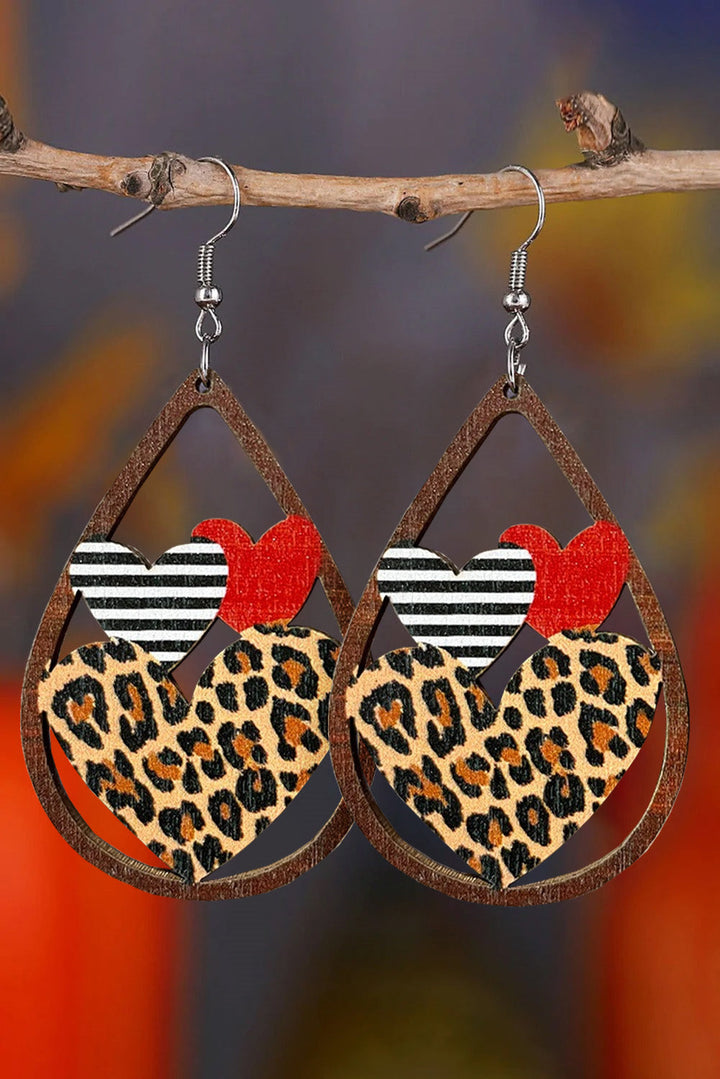 Heart Shape Hollowed Valentine Day Earrings