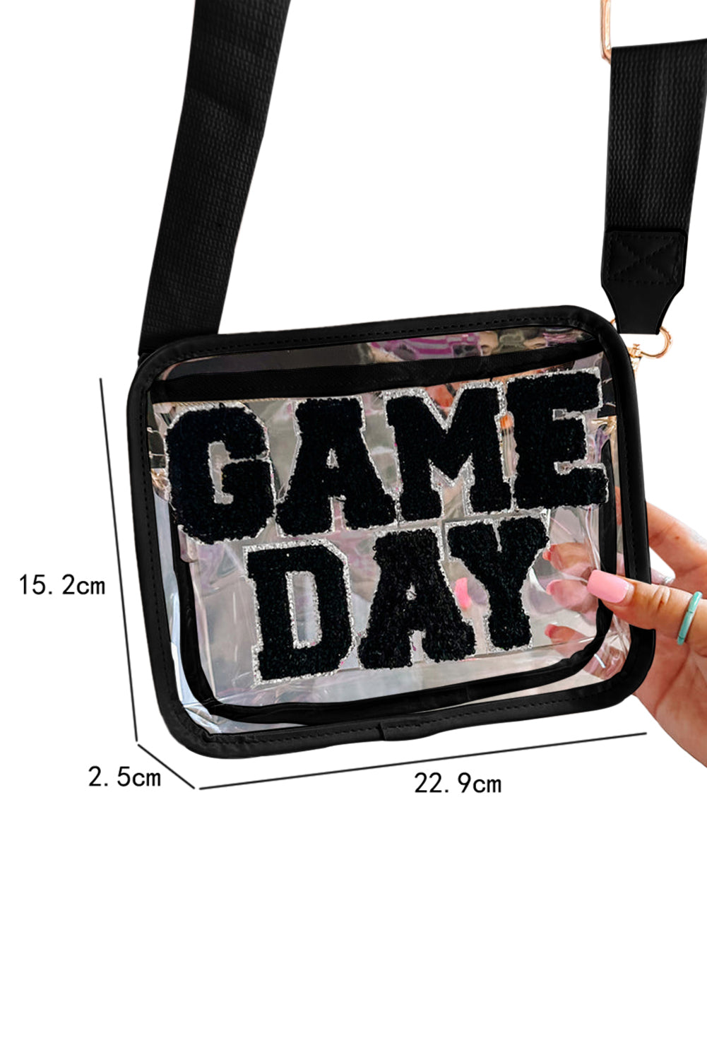 GAME DAY Rugby Football Transparente Umhängetasche