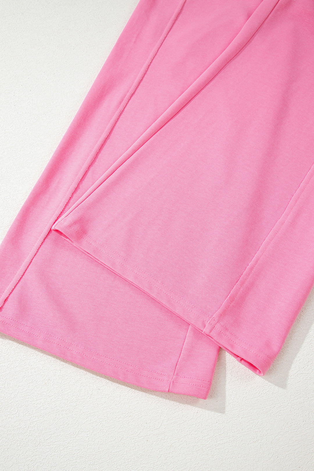 Sachet Pink Slim Ribbed Tank Top and Sweatpants Set