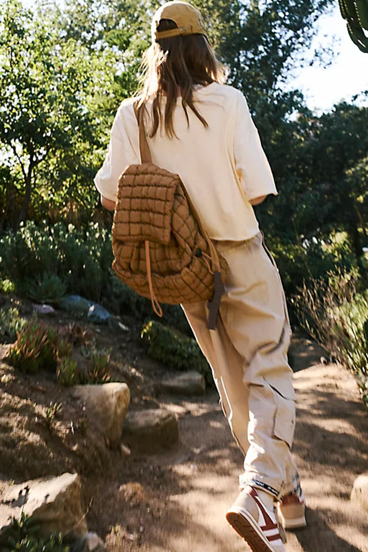 Sac à dos matelassé à rabat solide