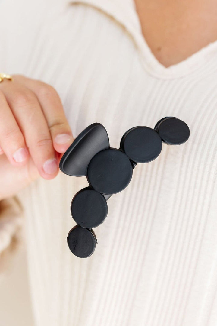 Minimalist 5 Circles Frosted Hair Claw Clip