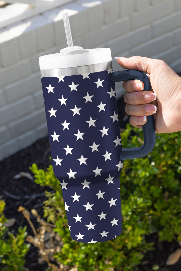 Star Printed Thermos Cup with Handle 40oz