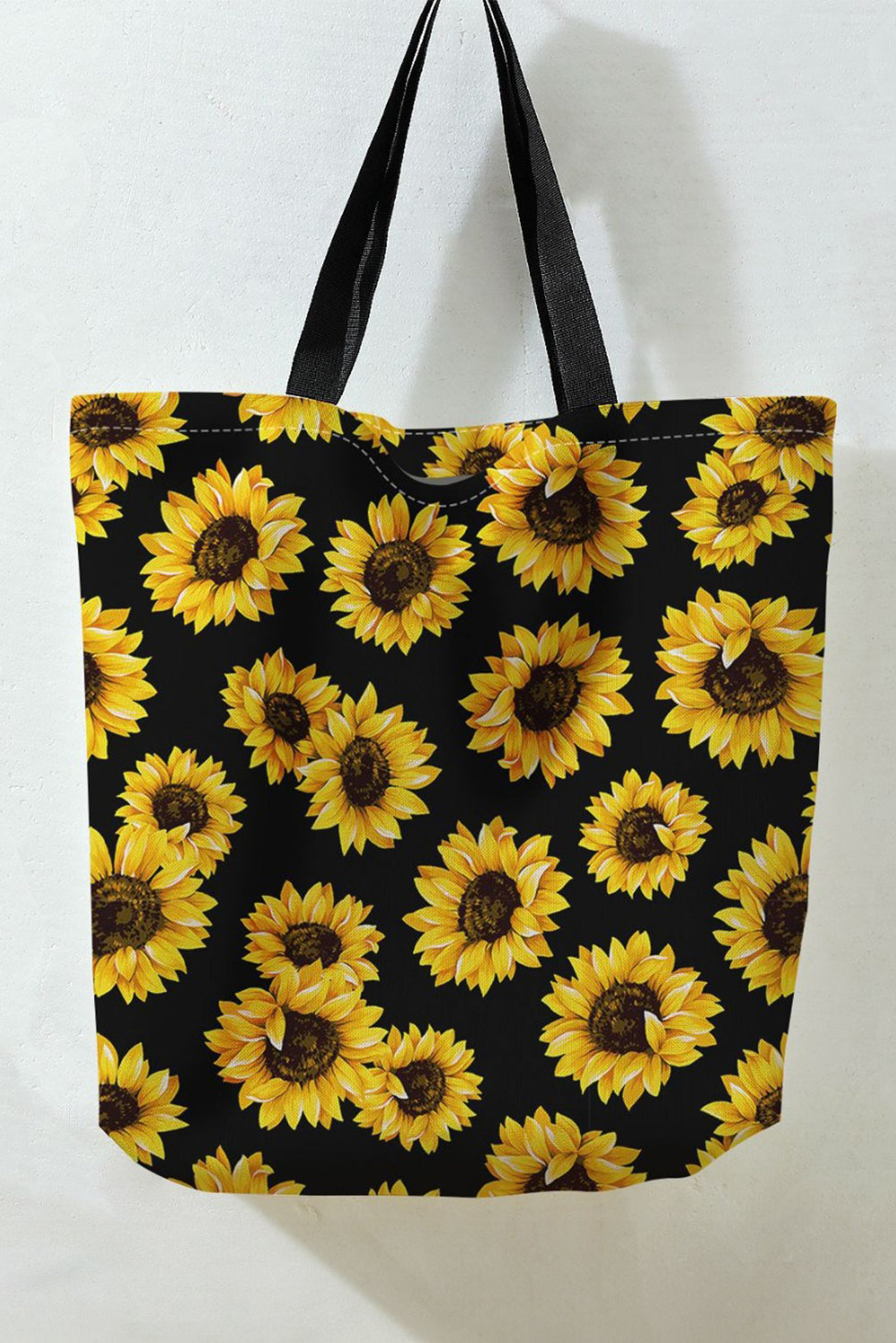 Tragetasche aus Canvas mit Sonnenblumen-Digitaldruck