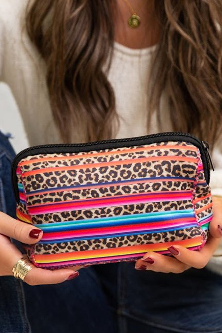 Trousse de maquillage léopard Serape 14 x 19 cm