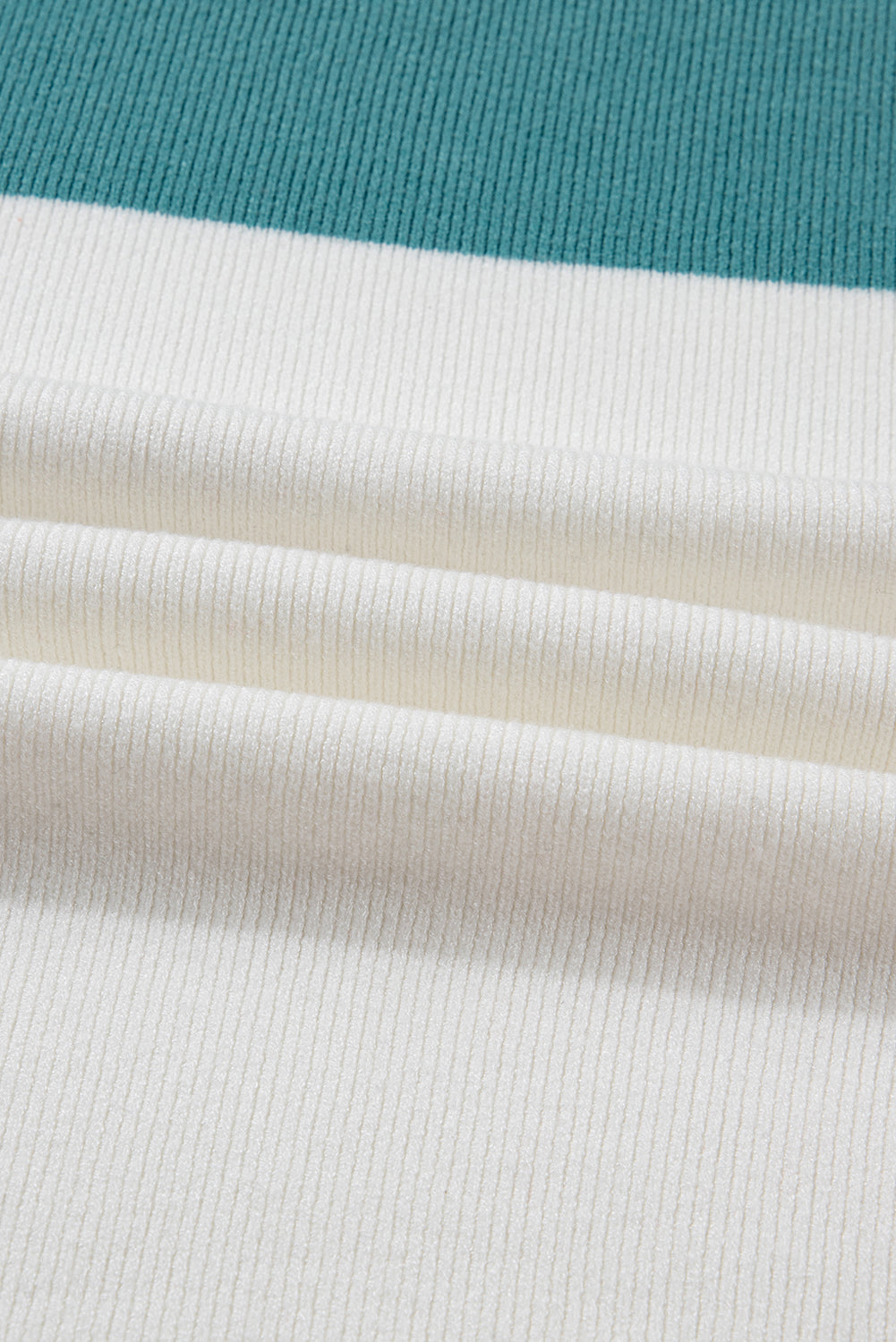 Color Block Plain Ribbed Knit Baggy Sweater