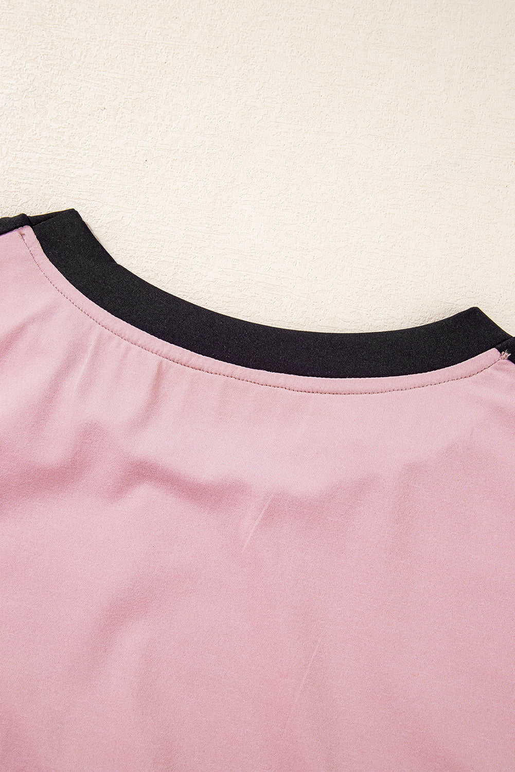 Pink Color Block Trim 2 Tone Contrasted Tank and Pants Set