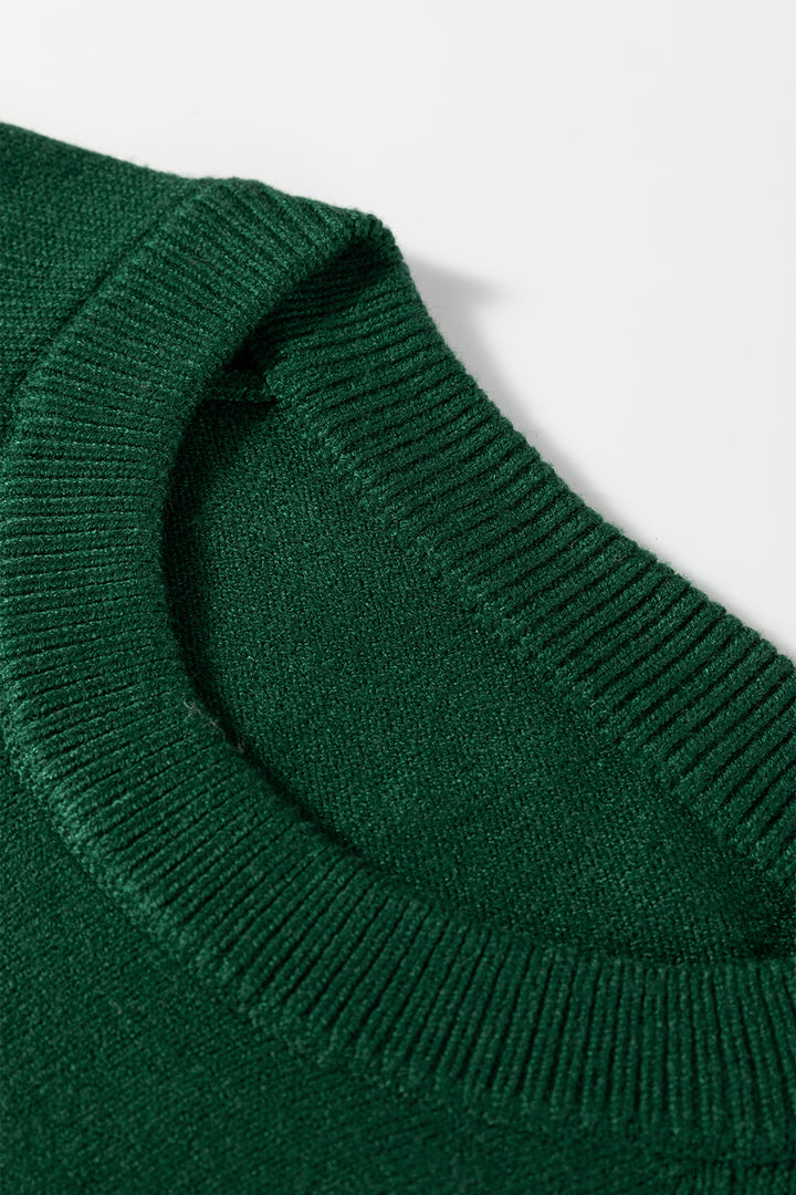 Blackish Green MERRY Letter Pattern Christmas Raglan Sleeve Sweater