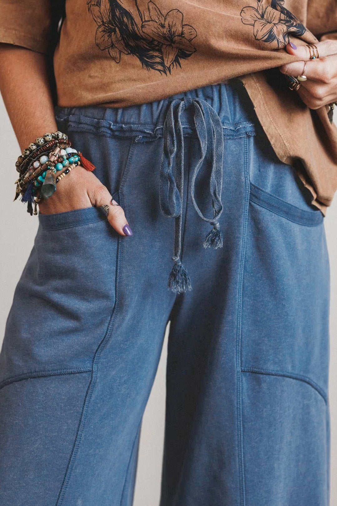 Ashleigh Blue Retro High Waist Wide Leg Western Pants