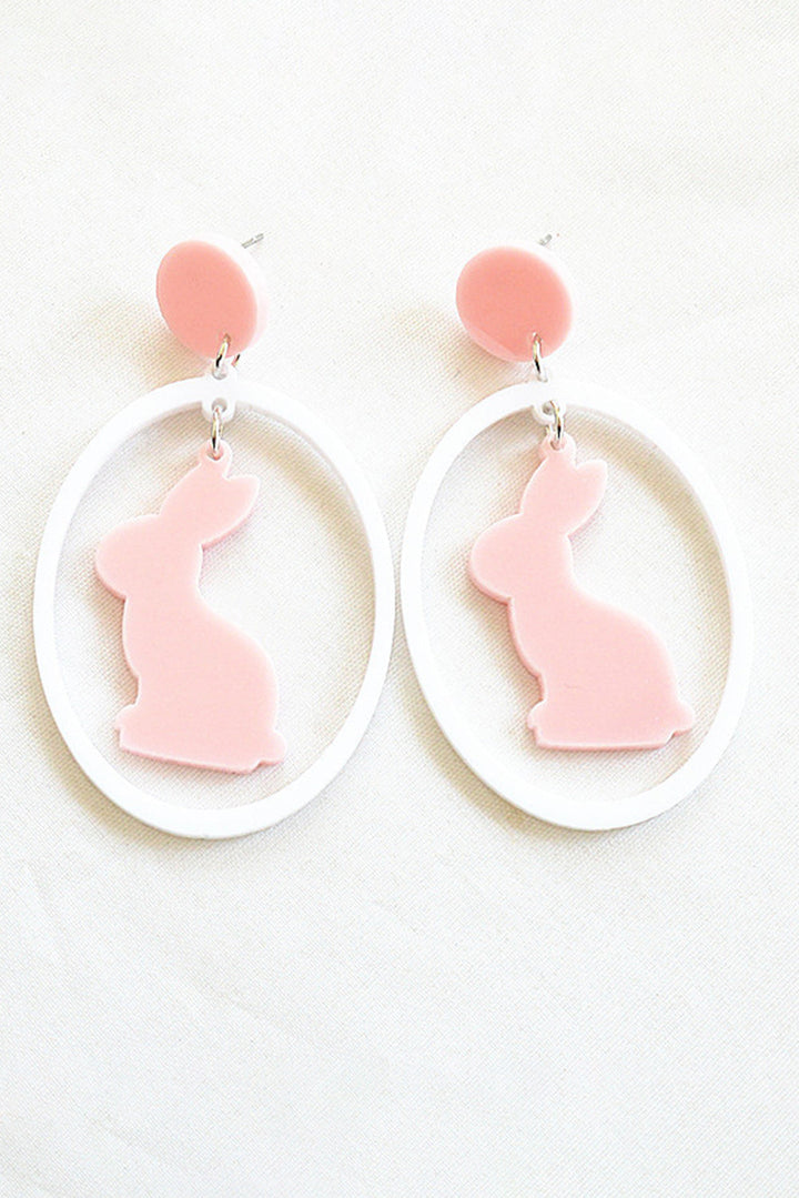 Easter Colorblock Bunny Drop Earrings