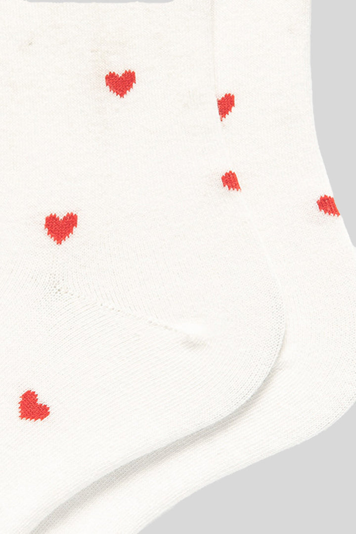 Crew-Socken mit Valentinstags-Herzmuster