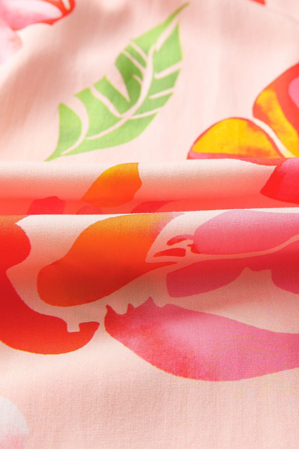 Floral Print Smocked Detail V Neck Puff Sleeve Flowy Maxi Dress