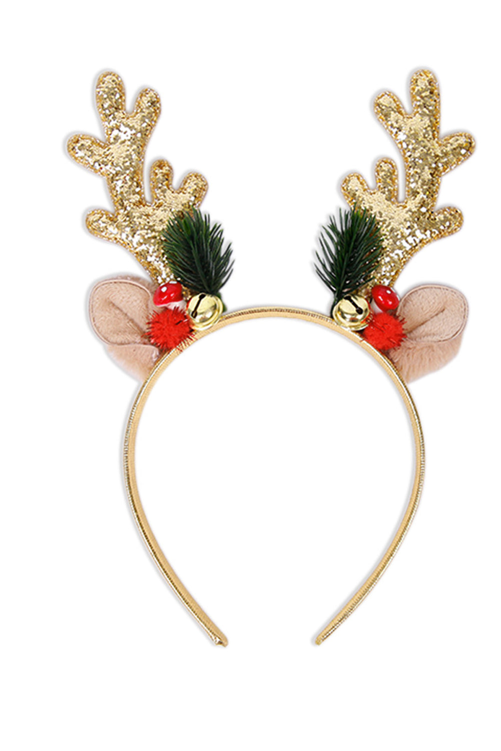 Christmas Reindeer Sequined Bell Headband