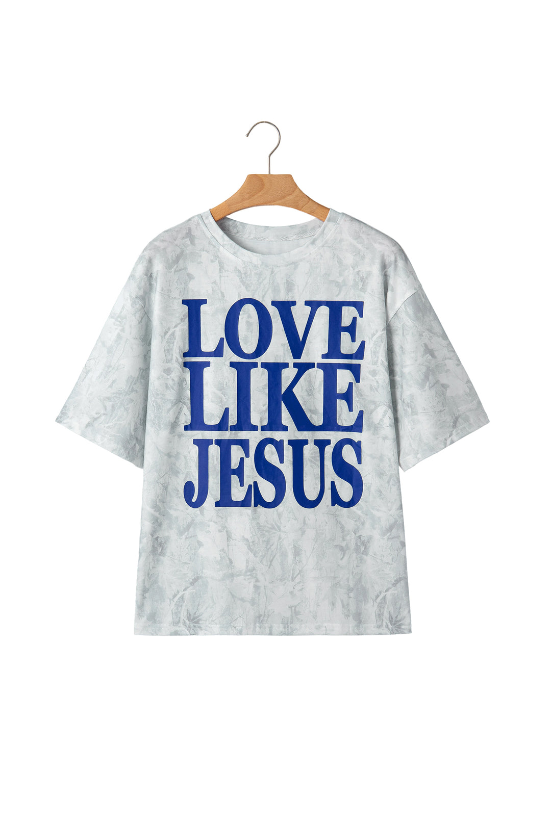 Gray Love Like Jesus Camouflage Oversized T Shirt
