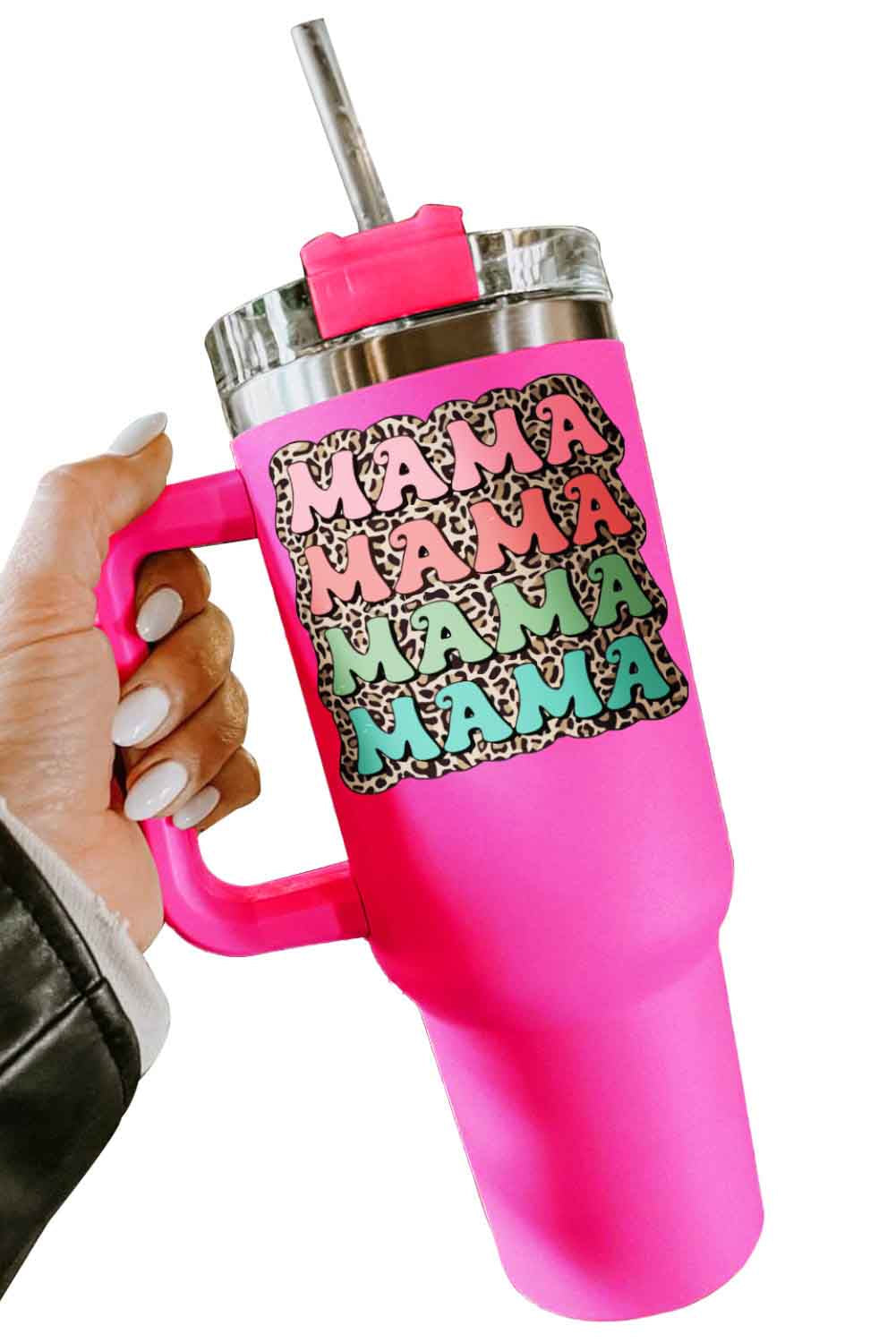 Tasse isotherme double en acier inoxydable 304 MAMA Leopard 40 oz