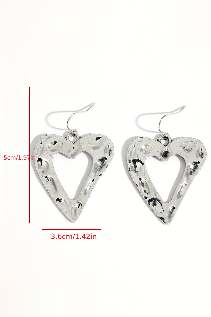Boucles d'oreilles en forme de cœur creux pour la Saint-Valentin