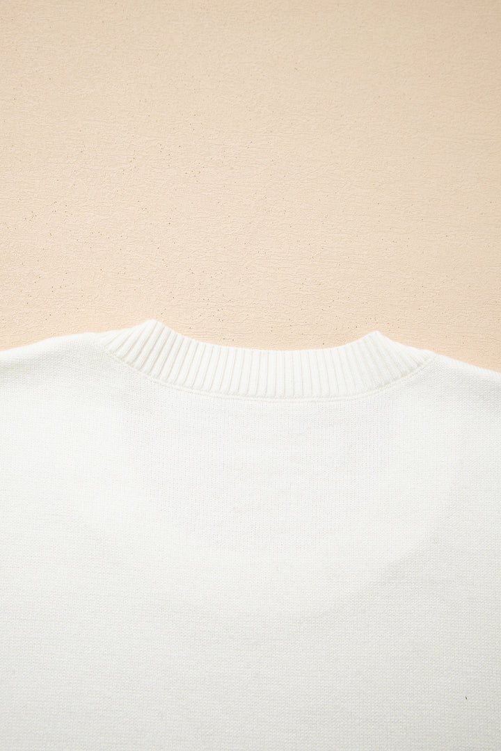 Colorful Holly Jolly Christmas Knit Loose Sweater