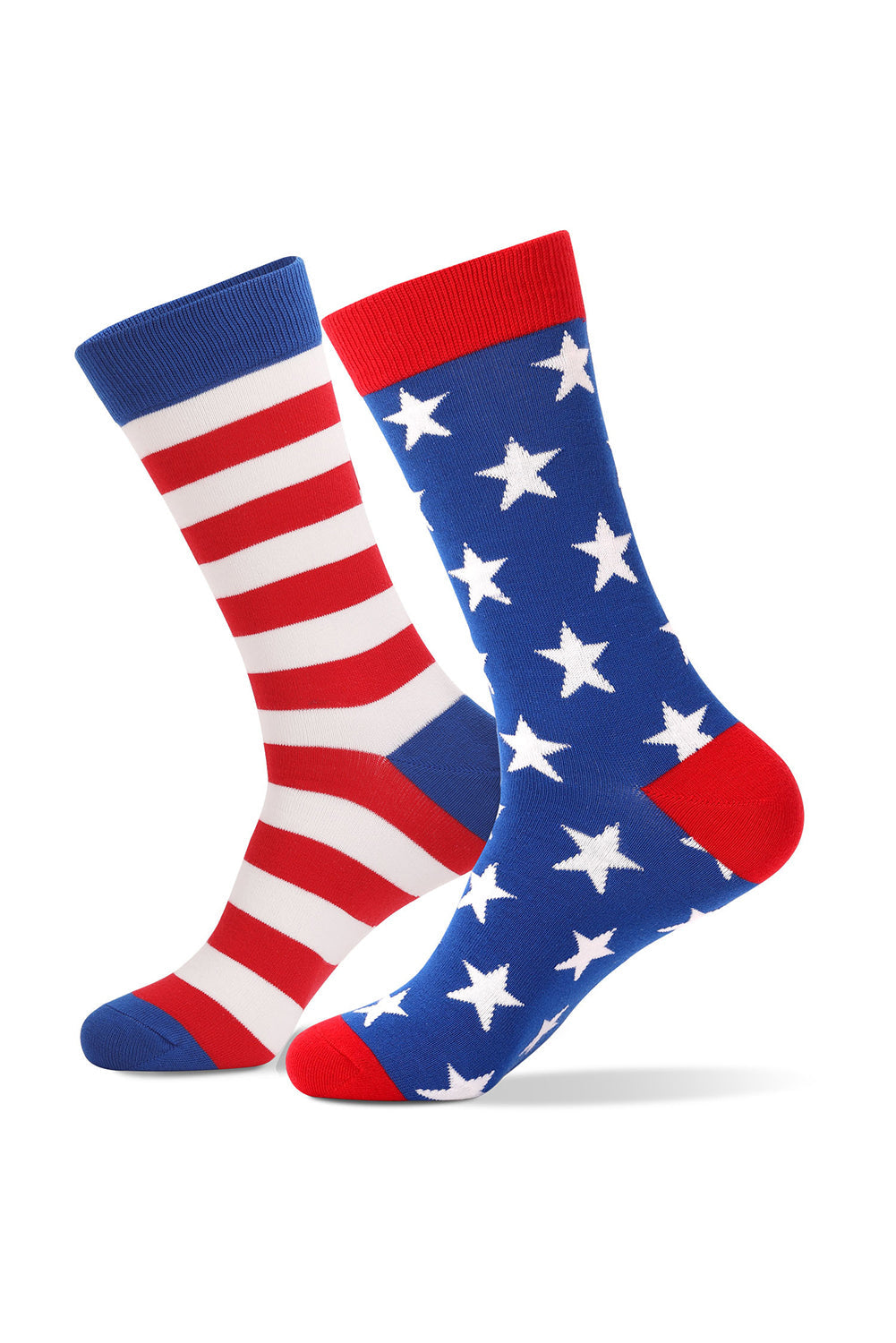 Chaussettes tricotées douces à motif drapeau américain