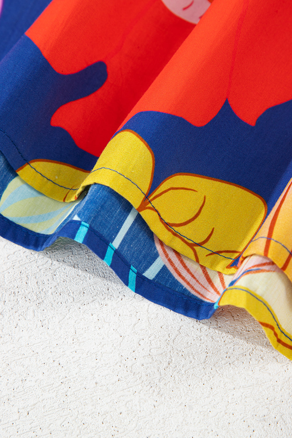 Robe babydoll à imprimé floral et col fendu