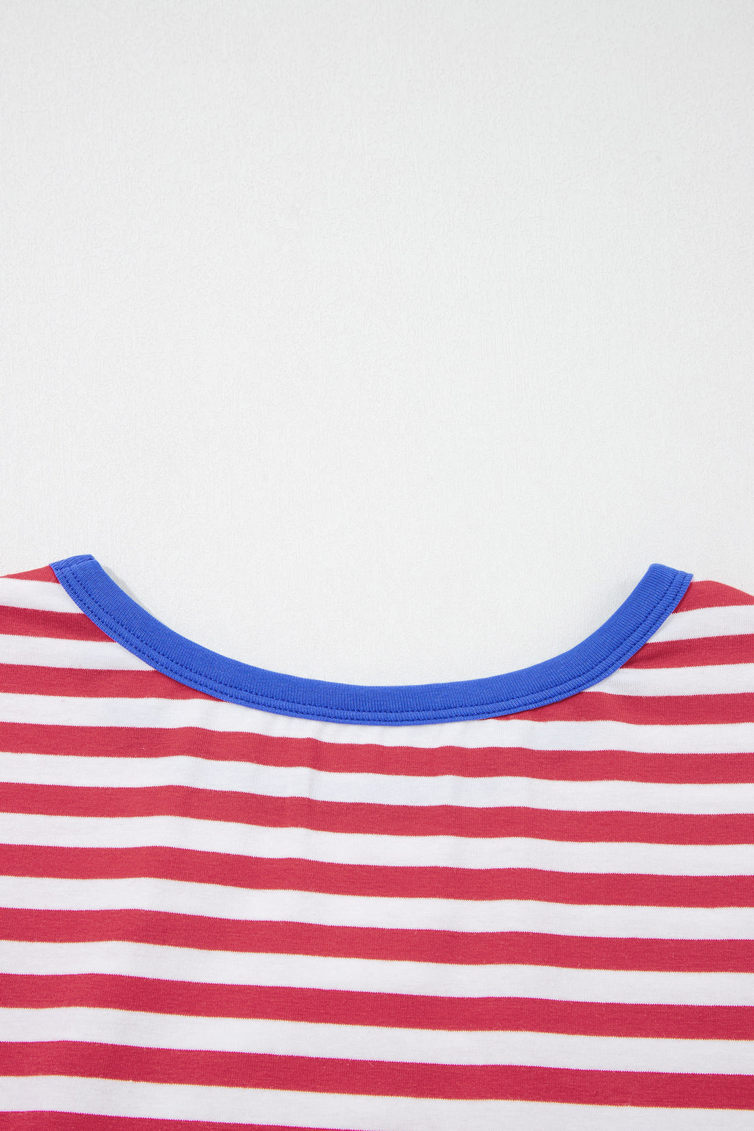 Red Nautical Tie Contrast Trim Round Neck T Shirt Mini Dress