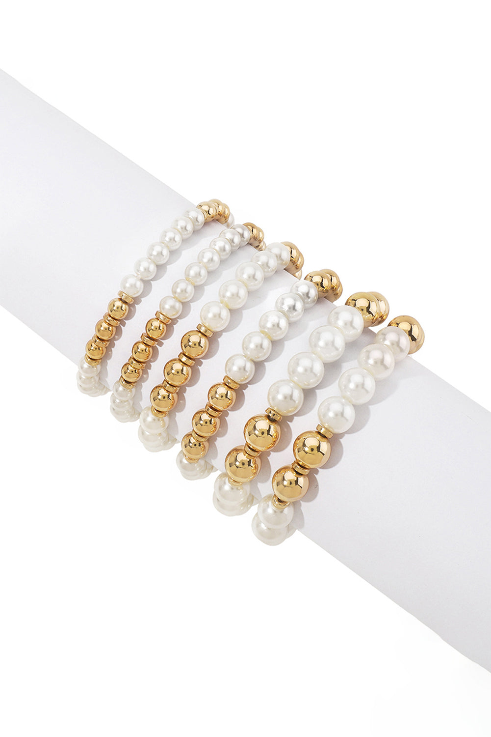 5-teiliges Armbandset mit Perlen