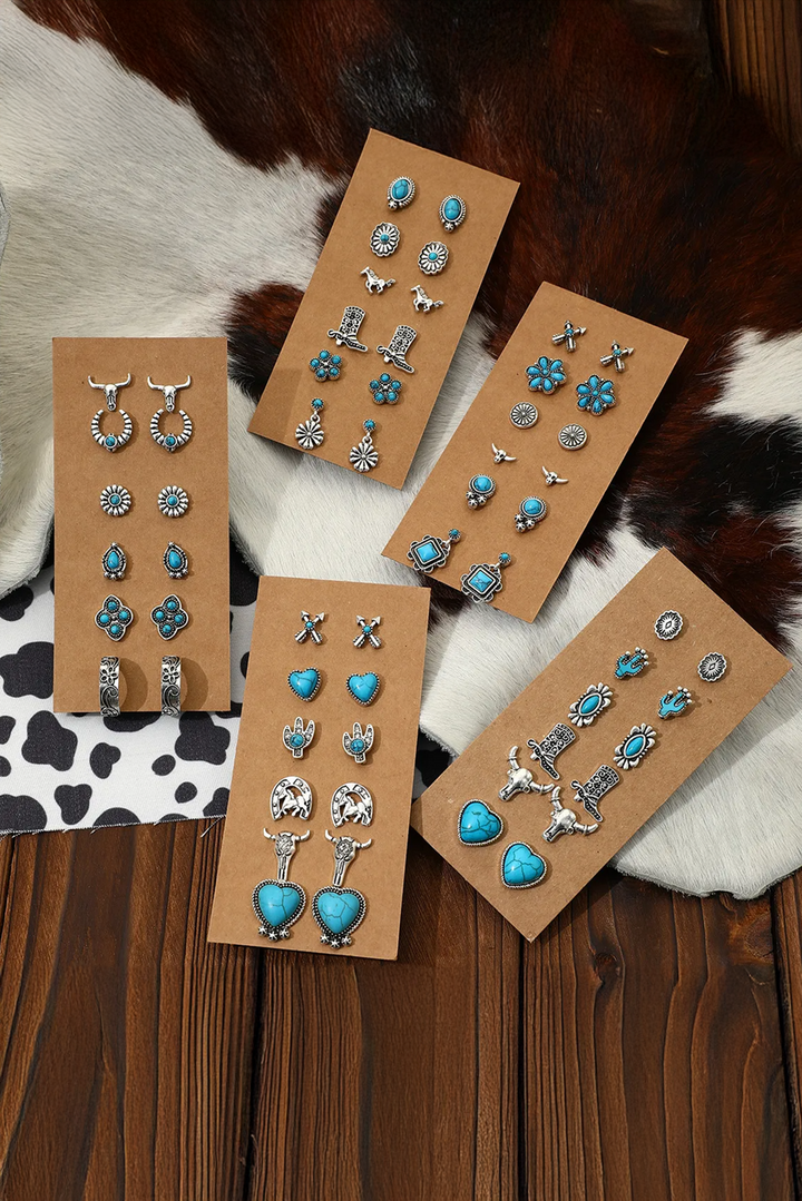 Vintage  Western Pattern Stud Earrings
