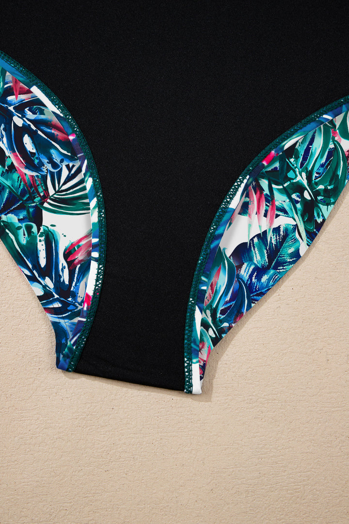 drawstring tummy control mix and match 2pcs tankini swimsuit 2