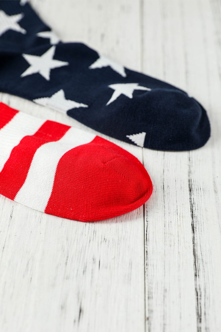 Chaussettes à motif étoiles et rayures USA