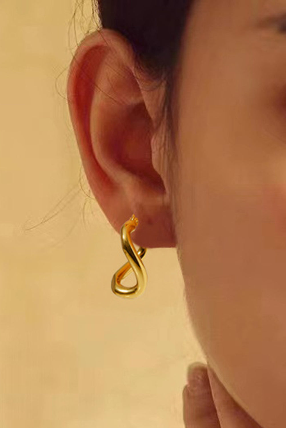 Boucles d'oreilles spirales 3D en acier inoxydable plaqué