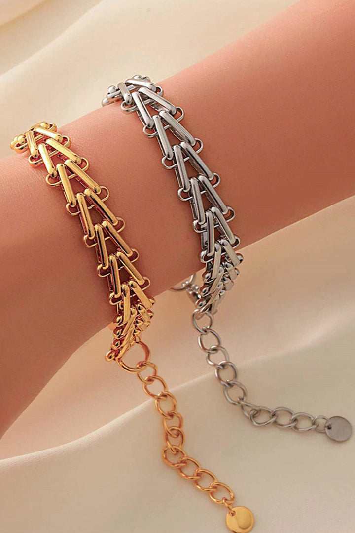 Verstellbares Kettenarmband aus plattierter Legierung