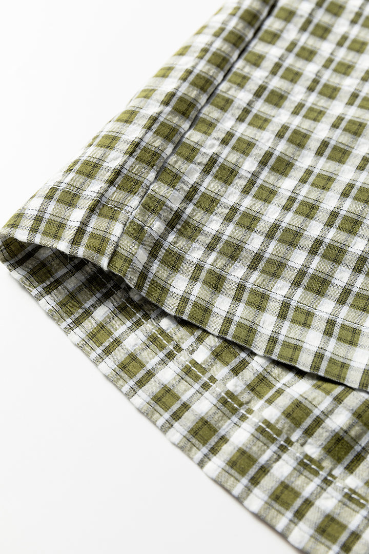 Brown Preppy Gingham Boxer Pants