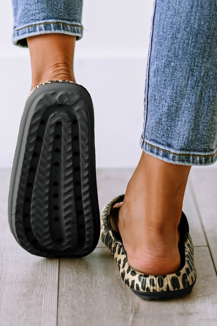 Print Thick Sole Slip On Slippers