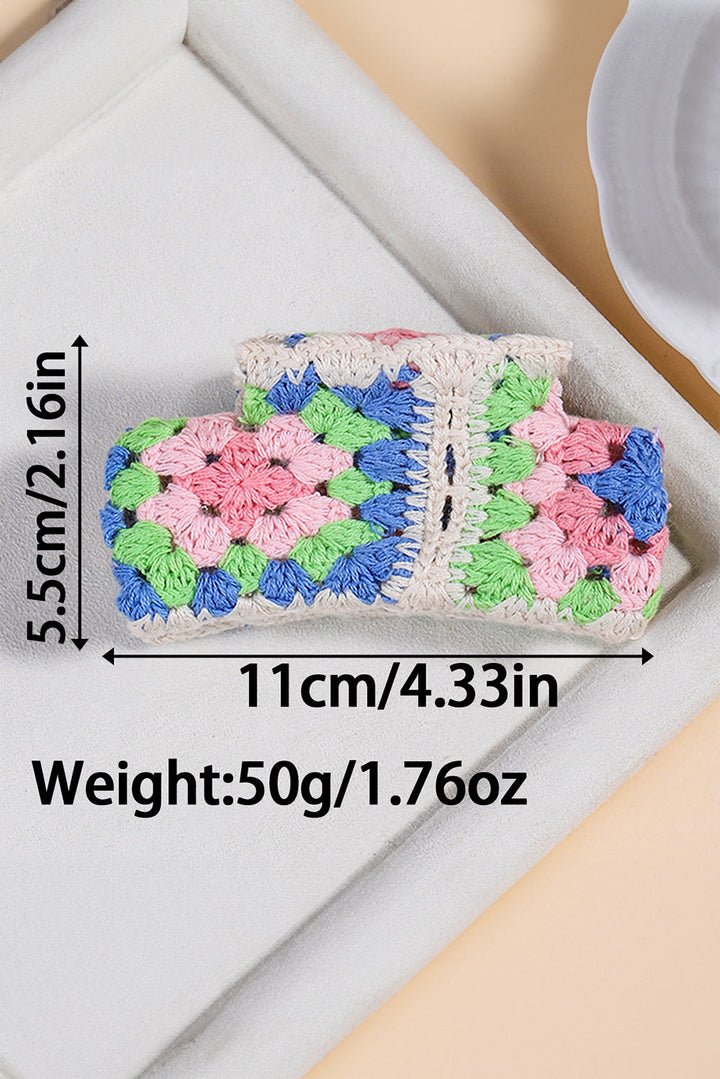 Pince à cheveux en crochet avec motif floral