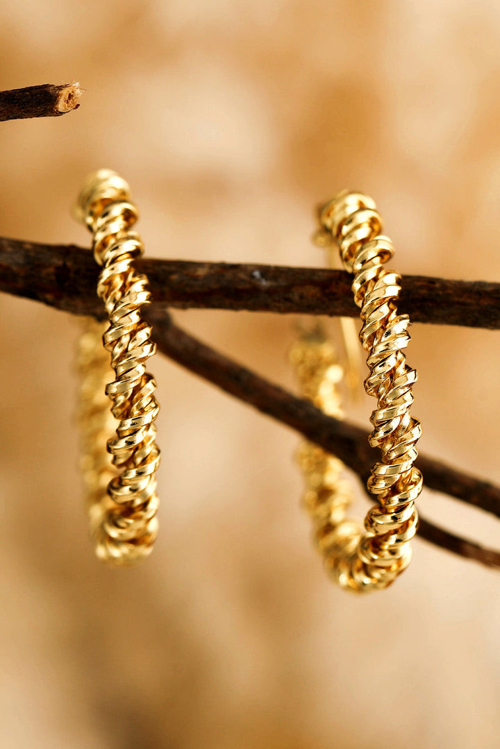 Vintage Textured Hoop Earrings