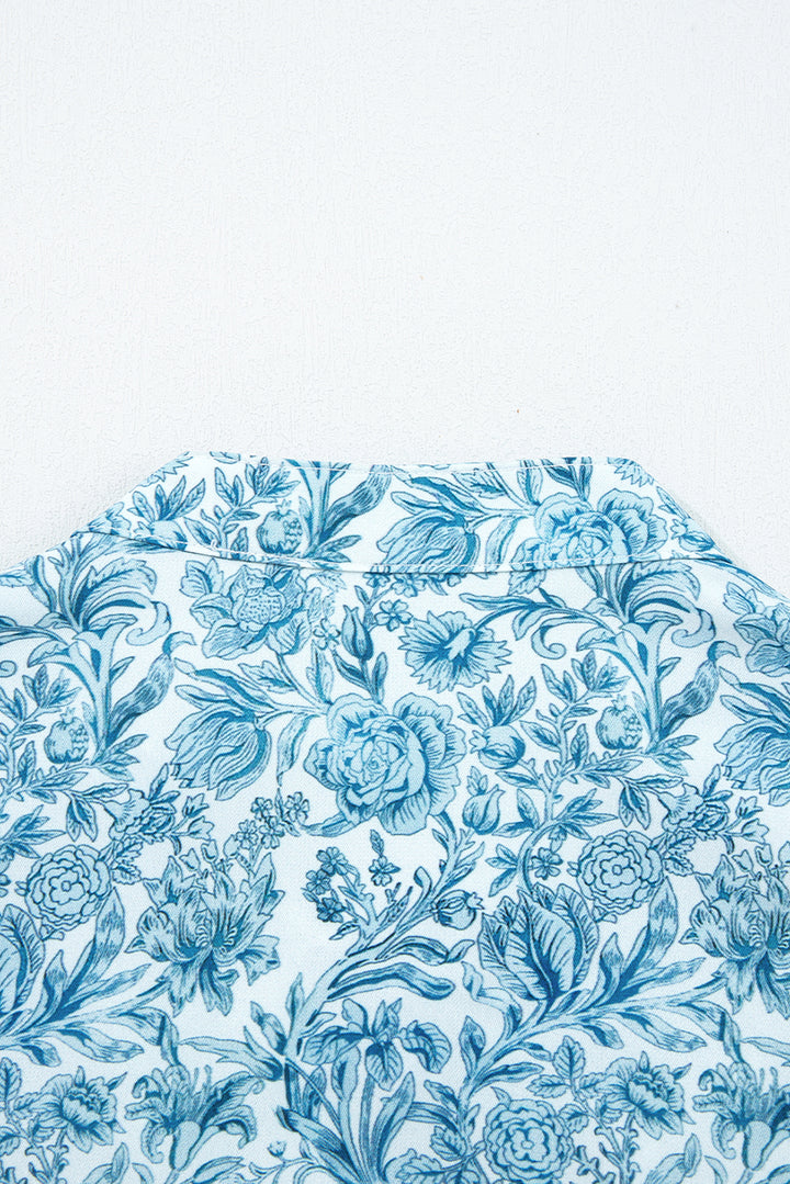 All Over Floral Puff Sleeve Shirt