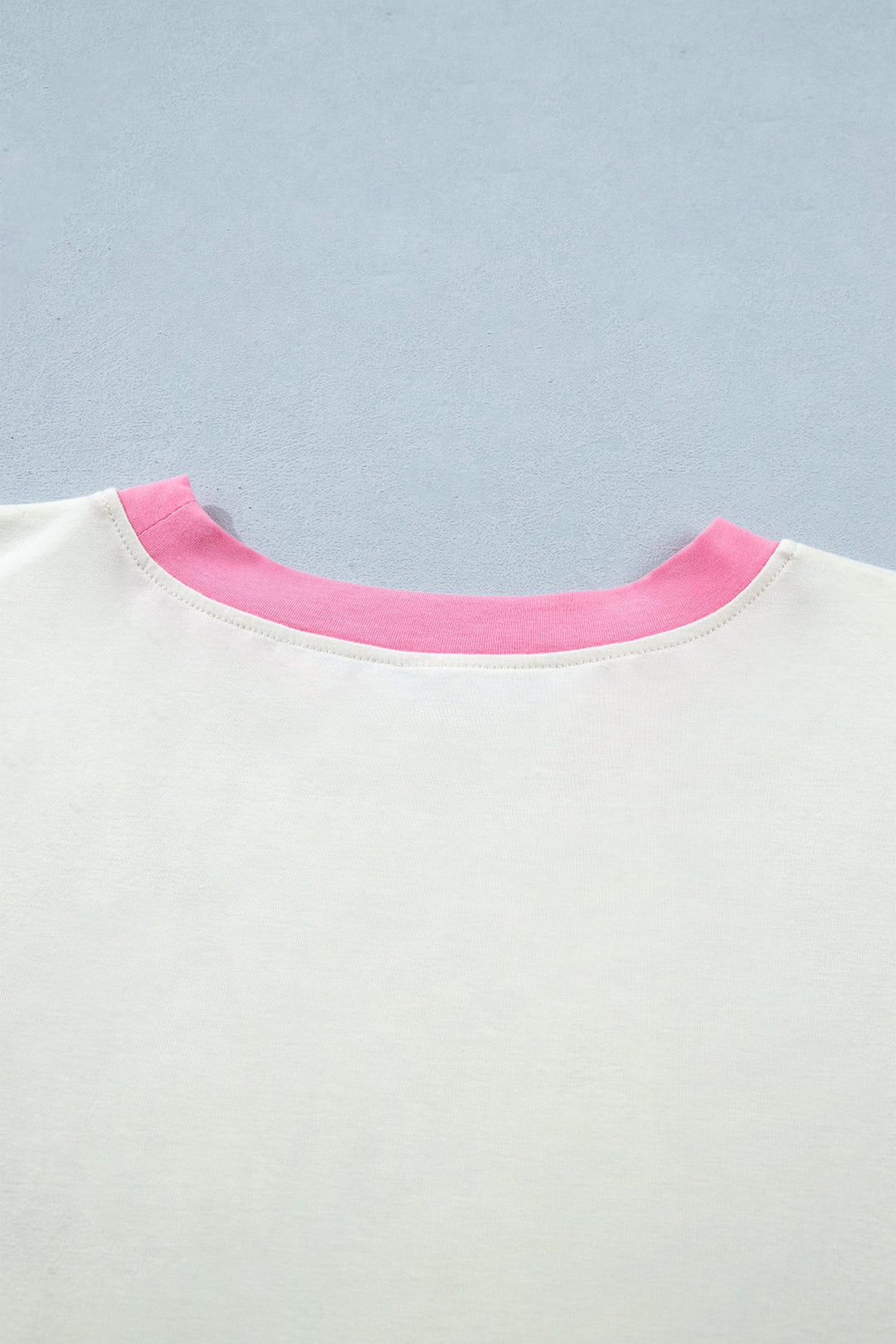 Beige Plus Size Floral Patchwork Short Sleeve Patch Embroidery Cotton T Shirt