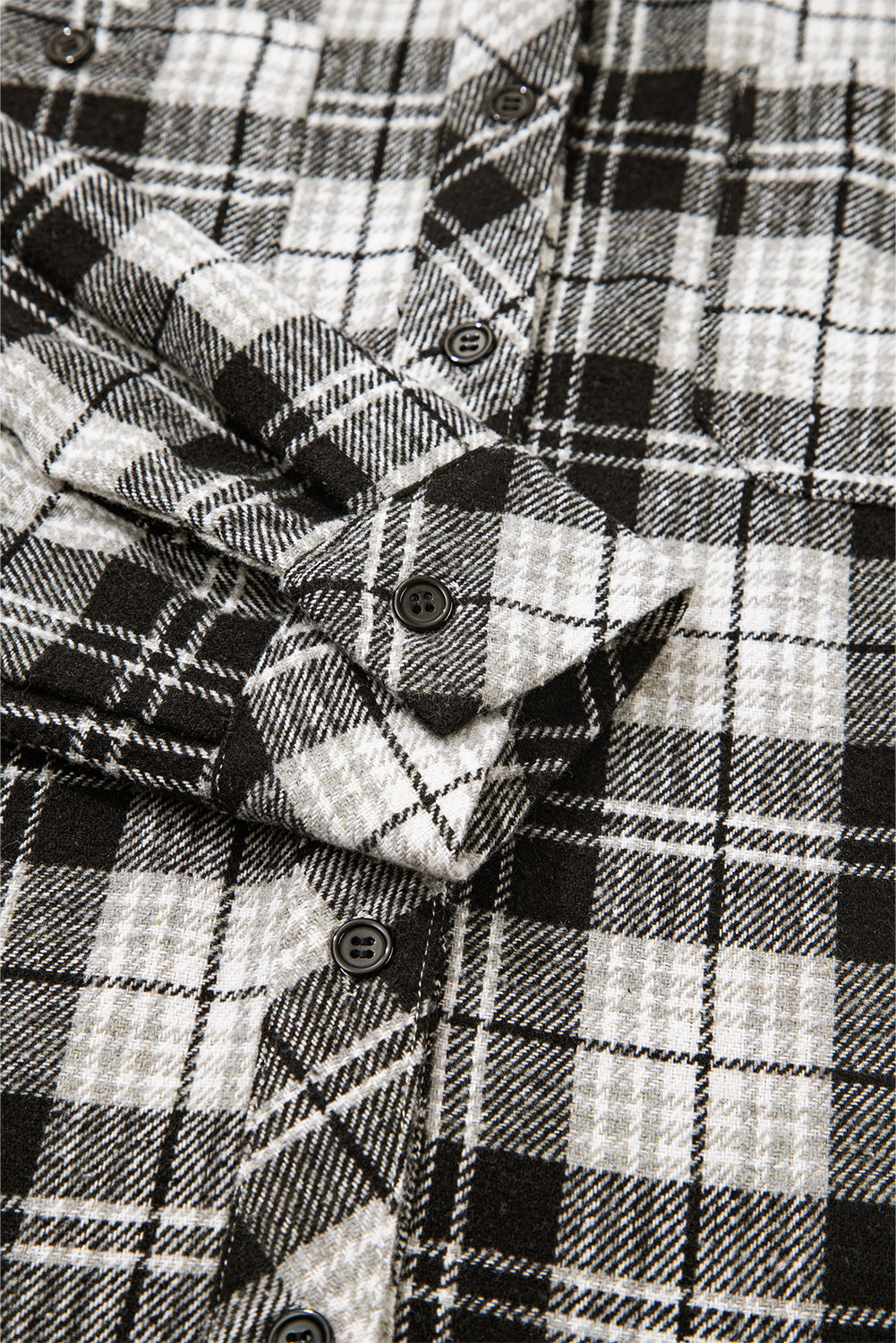 Plaid Print Chest Pockets Buttoned Shirt