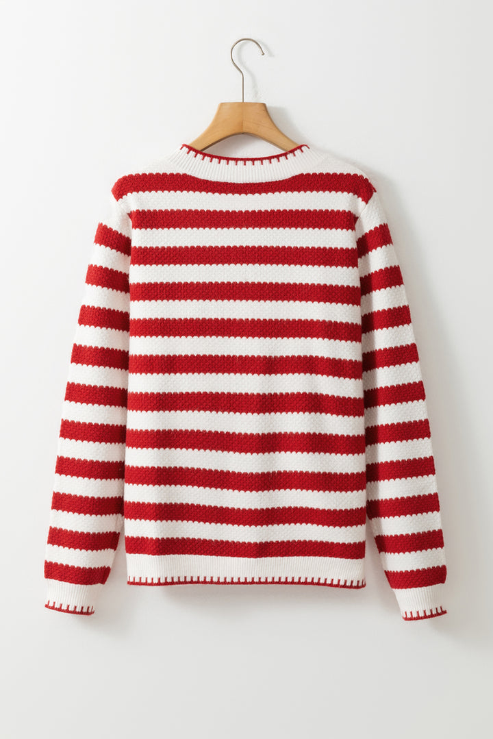 Chic Golden Button Cardigan Sweater