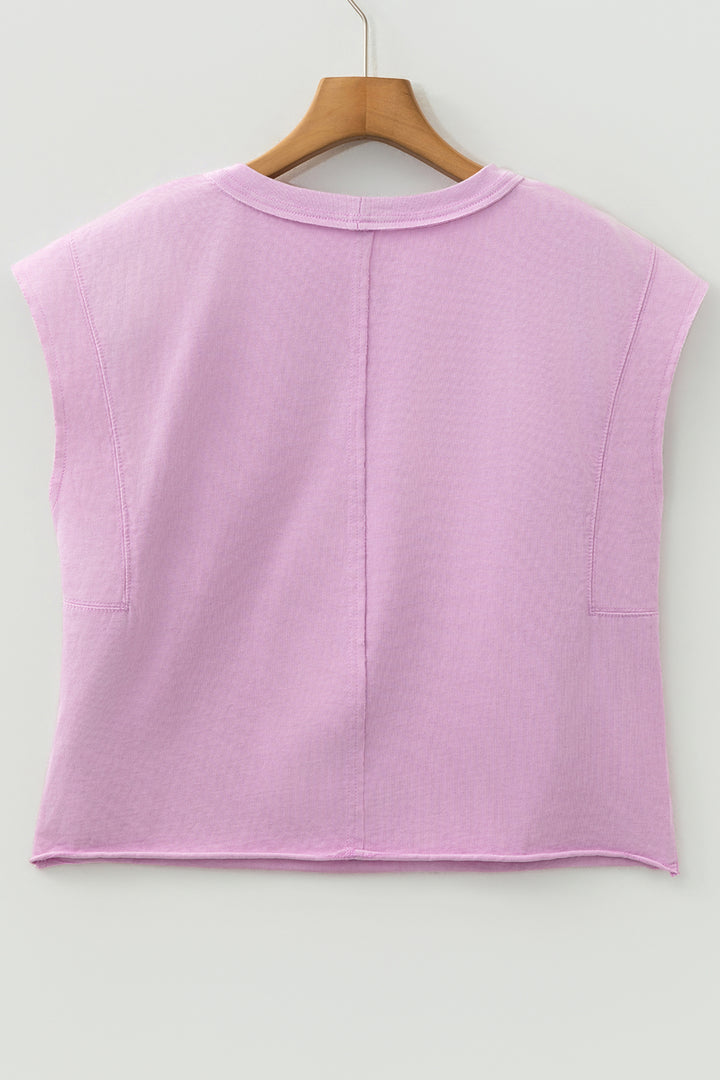 Mineral Wash Boxy Fit Cotton Tank Top