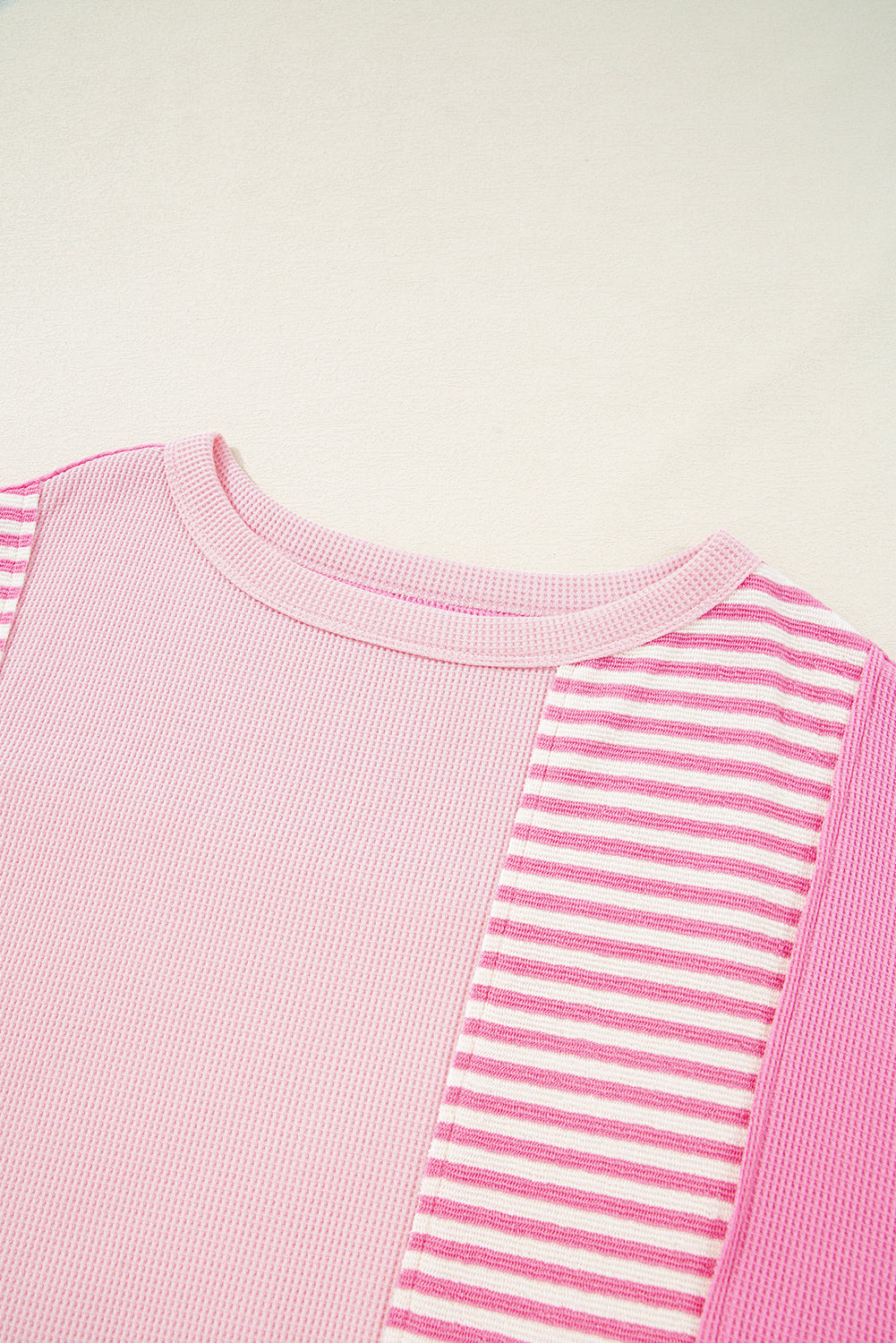Color Block Patchwork Loose Half Sleeve T Shirt