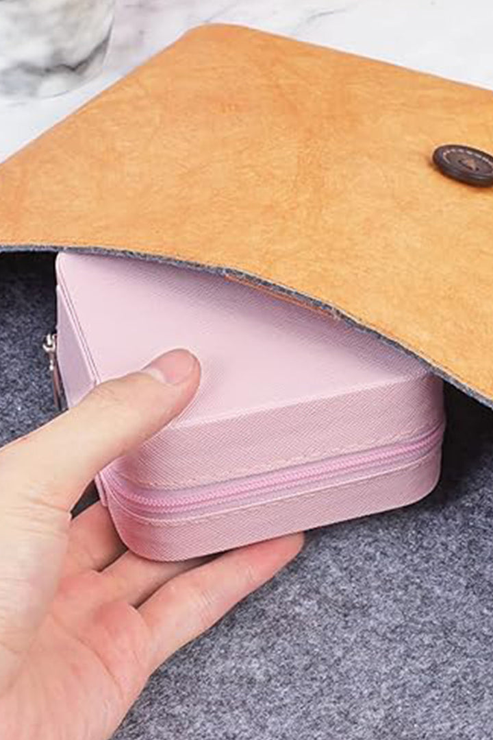 Q Chenille Patch Jewelry Box with Mirror