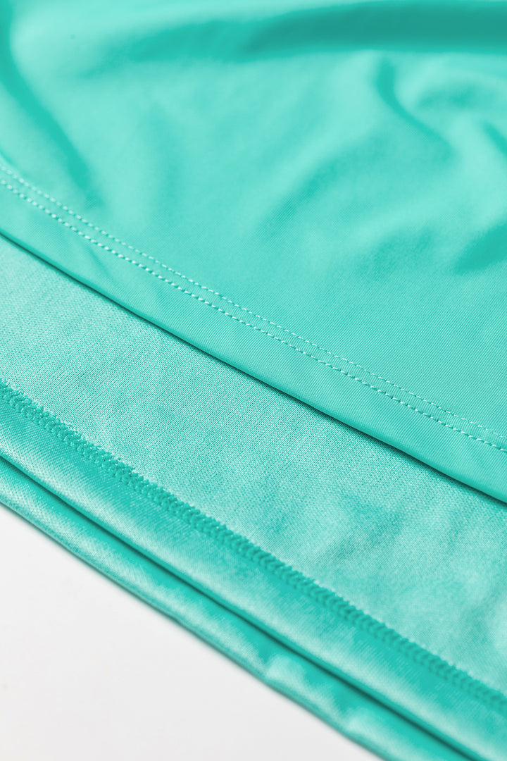 Sea Green Tunic Tank Dress Athletic Shorts Two Piece Set