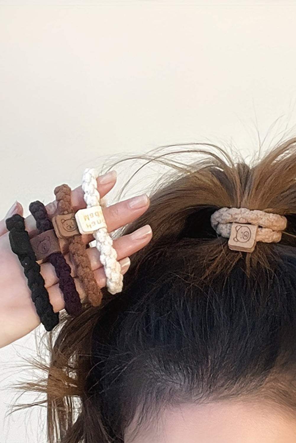 5pcs Smile Face Decor Braided Hair Ties