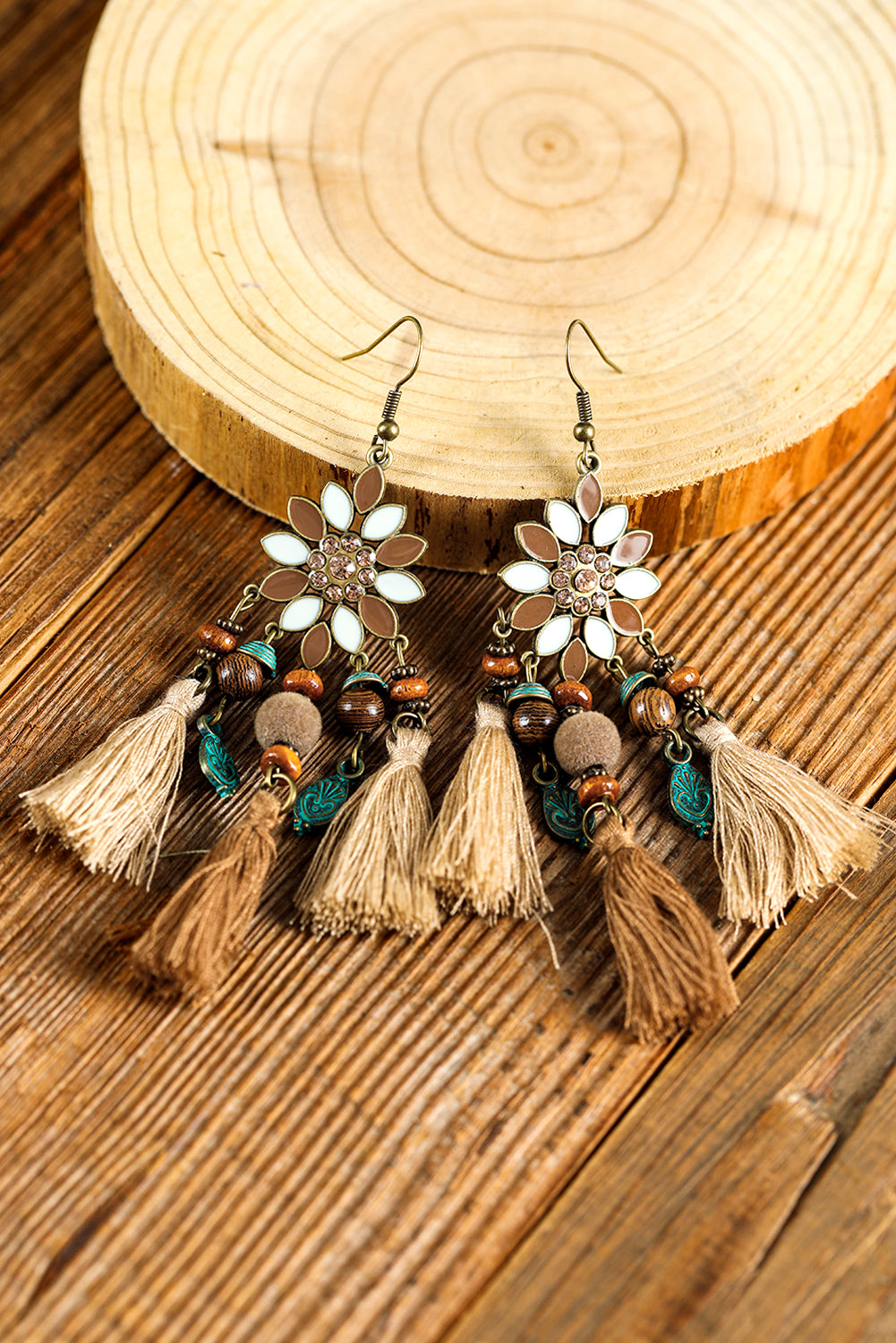Boucles d'oreilles pendantes à pampilles occidentales