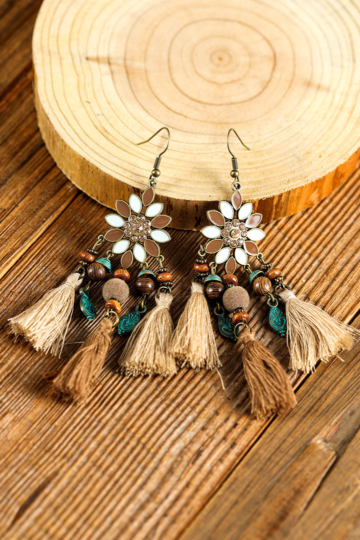 Boucles d'oreilles pendantes à pampilles occidentales