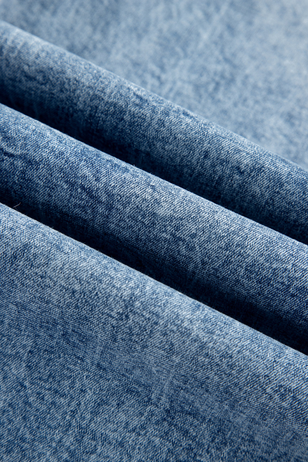 Fashion Beau Blue Acid Wash Pocket Detail Flare Jeans