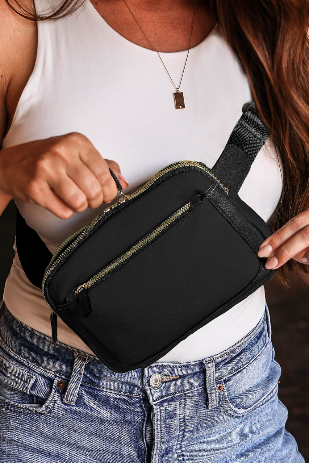 Minimalist Multi-zipped Crossbody Bag